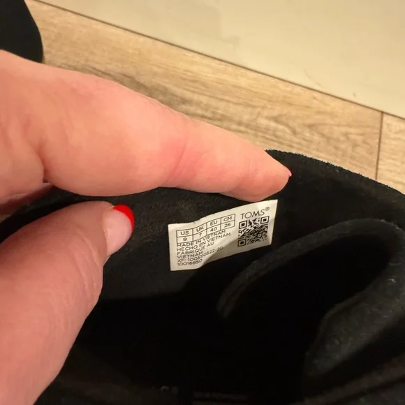 Toms Hyde Casual Boots black Wedge Lace Up Shoe Size 9 - Picture 7 of 7